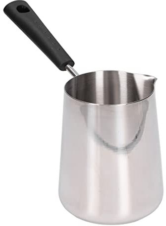 Cafetera turca de acero inoxidable de 600 ml, calentador de mantequilla brillante, cafetera griega, olla de Chocolate caliente, calentador de leche