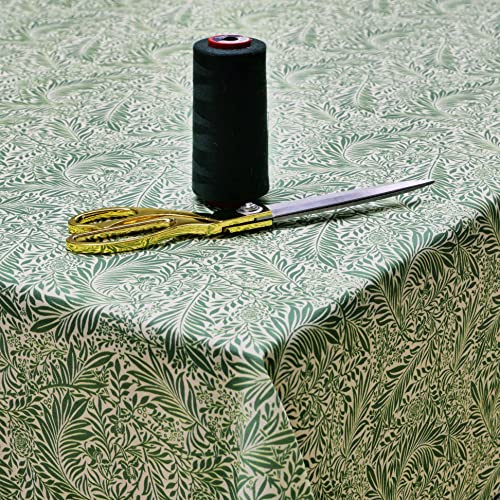 Jolee Fabrics William Morris Cotton Fabric Tablecloth | Square Table Cloth 100cm x 100cm | Patterned Floral Table Cover For Dining, Kitchen & Coffee Tables (Larkspur Green)