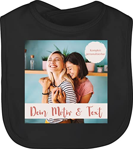 Geschenk mit Namen personalisiert by Shirtracer - Baby Lätzchen - eigenem - Eigenes Foto I Eigenes Bild
