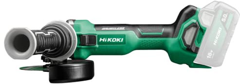 HIKOKI Smerigliatrice angolare a batteria G1813DAW4Z, (Basic) (18 V, 8000 min-1 min, velocità di rotazione: 125 mm, brushless, con fusibile kick-back stop (senza batteria, caricatore e valigetta per il trasporto) in cartone