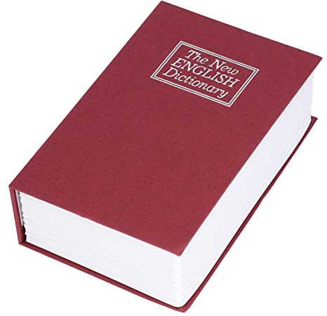 Caja Fuerte Para Libros Con Páginas Reales, Caja Con Cerradura Para Libros Combinada, Caja Fuerte Para Dinero En Efectivo, Almacenamiento Oculto Secreto, Caja Para Libros Con Diccionario Falso(rojo)