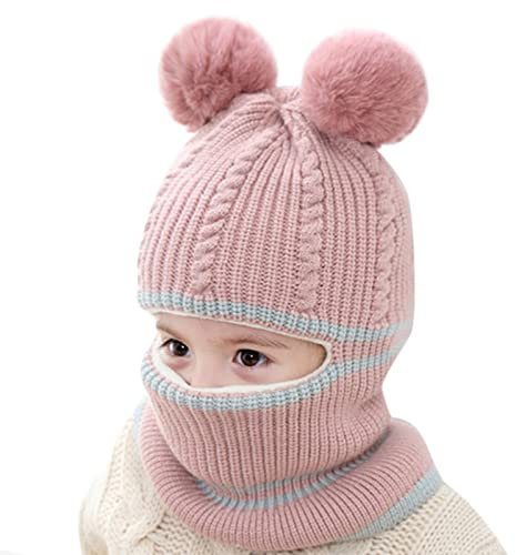 Kinder Wintermütze Schals Ohrenklappe Jungen Mädchen 2 In 1 Kleinkinder Beanie Kinderschal Winter Mädchen Kinder Schal Mütze Set Schal Mädchen Winter 2-6 Jahre