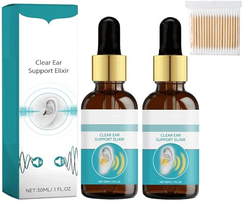 EchoPure Organic Ear Support Elixir, Tinniease Spray for Tinnitus, Tinnitus Relief for Ringing Ears, Relieve Ear Discomfort (2Pcs)