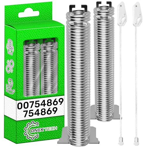 Kit Ressort Noir et Câble pour le Montage sur la Lave Vaisselle Porte | Code Original 00754869 754869 pour Bosch pour Siemens - Garantie de 5 Ans - ONIX TECH