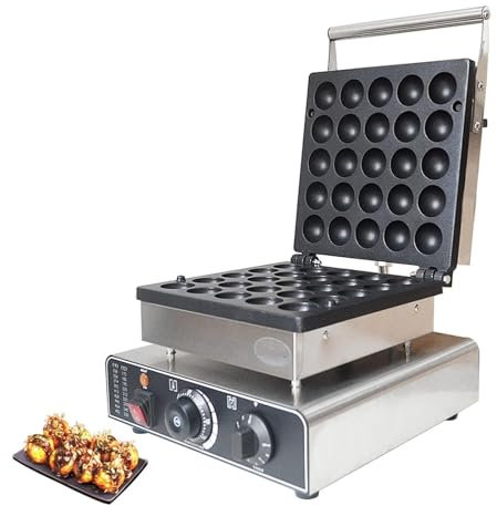 MNBVH Máquina para Hacer Gofres Eléctrica, Máquina para Hacer Gofres De Bolas Redondas De 850w, Máquinas para Hacer Gofres De 4cm, Electrodomésticos De Cocina
