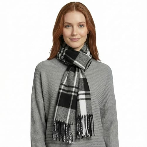 Basic Sense Klassischer schottischer Schottenkaro-Winterschal – super weich und warm, traditionelles Karo-Design für Damen und Herren