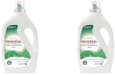 by Amazon - Detergente líquido universal, 60 lavados (Paquete de 2)