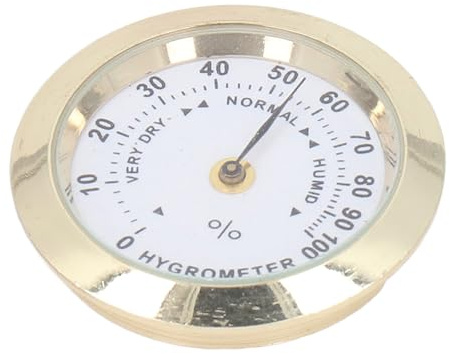 Violin Case Hygrometer Mini Alloy Round Humidity Gauge for Musical Instruments Simple Design for Professional Players