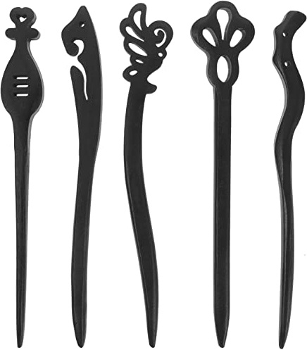 Beaupretty 5 Piezas De Palillos Chinos Para El Cabello Largo Horquillas Para El Pelo Accesorios De Madera Estilo Vintage