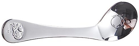 Vaguelly Kinder Babylöffel Edelstahl Mit Ergonomischem Griff Abgerundete Kanten Leicht Zu Reinigen Trainingslöffel Für Kleinkinder Zum Selbstständigen Essen Lernen