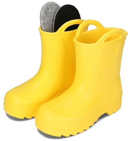 BeKiddy Kinder Gummistiefel aus EVA Ultraleicht Wasserdicht Regenstiefel für Jungen & Mädchen Perfekt für Kindergarten, Schule, Outdoor