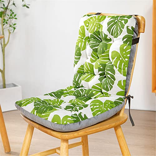 Mateju Cojín para Tumbona de Jardín, Suave Cómodo Cojín Reclinable Colchoneta para Tumbonas, Ideal para Exterior Sillas Balcón Playa Terraza, Estampados Moderno (Hoja,50x120x8cm)