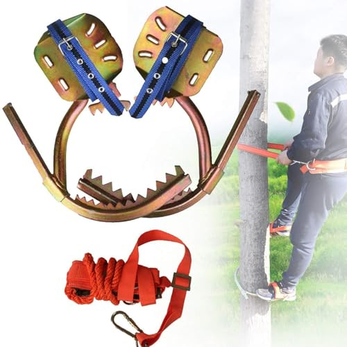 Robuste Baumkletterspikes mit Gurt – rutschfeste Kletterausrüstung für Abenteurer und Baumpfleger, benutzerfreundliches Kletterwerkzeug Modell 300 für den Zugang zu Bäumen