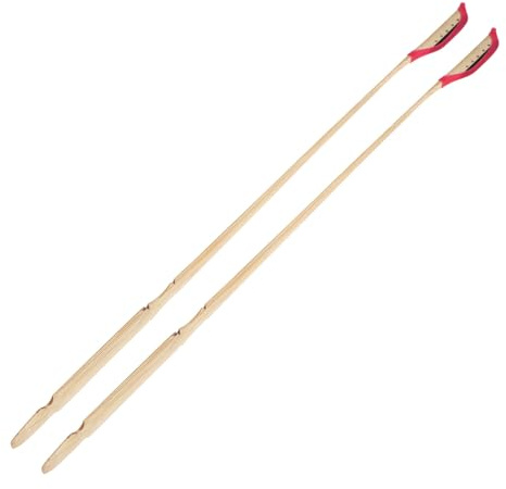 MAGICLULU 2 Stück Hackbrettzubehör aus Bambus mit Ebenholzkopf Handpoliert mit Gewichtsreduzierenden Löchern für Dulcimer Musiker