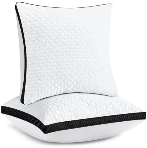 TINCOOL Kissen Kopfkissen 80x80 2er Set, Seitenschläferkissen Nackenkissen für Bett & Sofa, weich & stützend, Atmungsaktive &Waschbar für Allergiker auch als Sitzkissen Sofakissen lesekissen