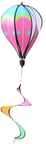 Heißluftballon-Windspiel, 139 cm, farbenfrohes Dekor – DIY hängender Windsack für Garten, Rasen, Hof (Stil 2)