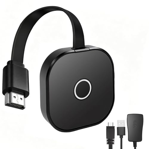 5G Wireless HDMI Dongle 4K Dual Band Wireless HDMI Stick 2.4G/5GHz WiFi Dongle Screen Display/Android on Monitor/Projektor, Miracast Dongle HDMI Duplicator unterstützt AirPlay, DLNA,Plug & Play