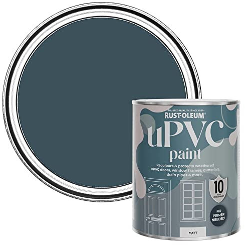 Rust-Oleum Blue uPVC Door and Window Paint in Matt Finish - Evening Blue 750ml
