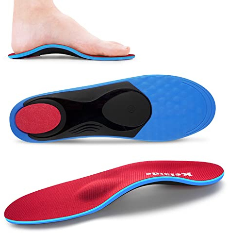 Orthotics Arch Support Metatarsalgia Insoles - Mortons Neuroma Inserts Relief Ball of Foot Pain - Orthopedic Insoles for Flat Feet - Shoe Inserts for Plantar Fasciitis (Red L)