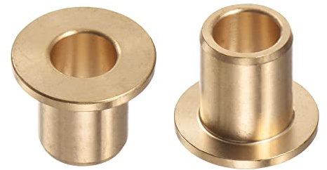 QUARKZMAN 2pz Flangia Cuscinetto Manicotto 10mm Alesaggio 14mm OD 20mm Lunghezza 2mm Flangia Spessore Bronzo Boccola Autolubrificante Boccole Manicotto per Industriale Attrezzature