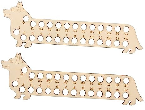 VILLCASE 2stücke Holz Hund Geformt Fadenwickelplatte Fadenwickbrett Kreuzstich-nähwerkzeuge Fadenwickler Nähwerkzeug Zahnseide Halter Spool Organizer