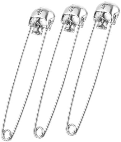 Cabilock 3St -Stift magnetische Stiftrückseiten Hutnadeln für Männer DIY Schädel Brosche Mode Sicherheitsnadel für Kleidung Broschen für Damen Retro-Sicherheitsnadel Legierung