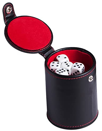 Generisch 2026 - Lot de 5 gobelets à dés amusants - En cuir synthétique - Avec couvercle - Pour jouer à des jeux - Ktv Party (multicolore, taille unique)