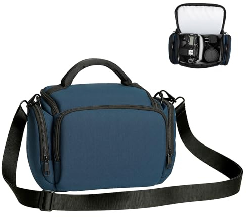 Winning Small Camera Bag, Waterproof Shockproof DSLR Camera Case | Adjustable Shoulder Strap Compatible with Sony, Canon, Samsung, Fujifilm, Panasonic, Casio, Nikon