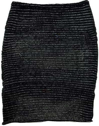 GURU SHOP Minirock, Boho Strickrock, Ethnorock, Slim Fit | Feinstrick, elastischer Bund, bequem, ideal zu Leggings oder Hosen.