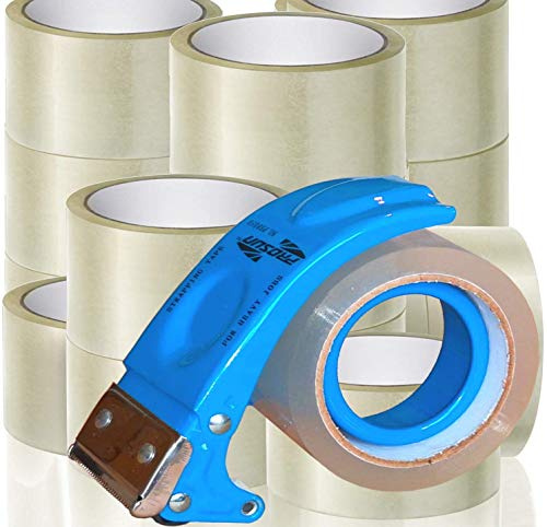 Tejp packband paketband pakettejp transparent 50 mm x 60 meter 20 rullar stark 1 handrulle