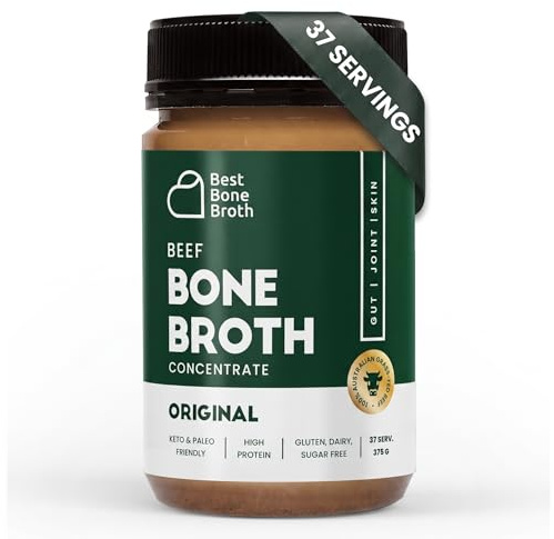 Grass Fed Beef Bone Broth Concentrate | Help Improve Joints, Skin, & Gut | Liquid Collagen Amino Acids | Keto, High Protein, Gluten Free | 37 Servings / 9.25 litres