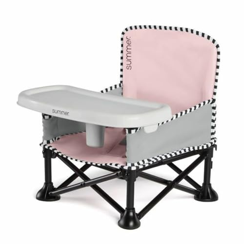 Summer Silla elevadora Pop ‘n Sit, Sweet Life Edition, Color aguamarina - Asiento elevador para uso en interior y en exterior - Plegado rápido, fácil y compacto