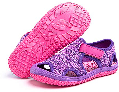 Hitmars Sandalias Niño Niña Verano Sandalias Deportivas Playa Zapatillas Antideslizante Senderismo Piscina Rosa Púrpura Azul Gris Verde EU 21-31 Púrpura1 24
