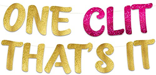 Sterling James Co. Glitzer-Banner für Junggesellenabschiede - Halbkreisförmiges Gold Banner, Kunststoff, 5.9 Fuß lang