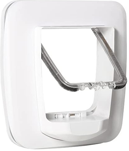 PawHut Katzenklappe Magnetische Katzentür mit 4 Verschluss-Optionen, Hundeklappe Haustierklappe für Katzen und kleine Hunde,