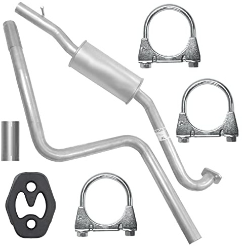 Ferroz Mitteltopf Auspuff Mittelschalldämpfer für 1.6 TDCI Ford Fiesta V 5 MK5, Fusion JU