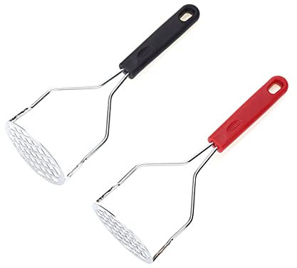 MXDHOKY 2 Piezas Machacador de Patatas Trituradora, Patata de Acero Inoxidable Trituradora, Prensa Patatas, Para Patatas Vegetales & Frutas