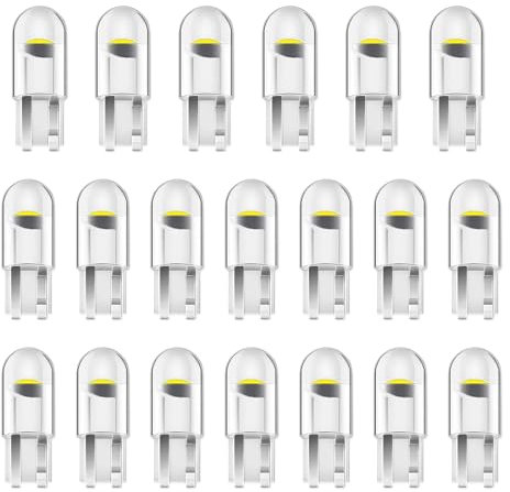 Alopee 20 Stück Innenraumbeleuchtung Birne,501 Weiß Boot Glühbirne