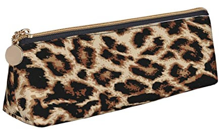 702 Stiftetasche Lustiger Leoparden-Tierdruck Briefpapier Tasche Stylisches Stiftemappe Tragbar Federmappe Für Unisex College Erwachsene