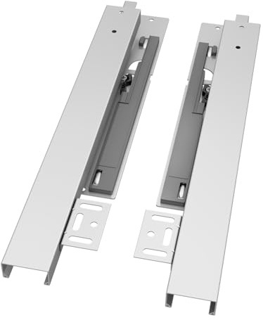 VADANIA Unterflurführung Bodenmontage 550mm, Soft Close, #BK54, 1 Paar | 40 kg Tragkraft, 3-facher Vollauszug, unsichtbare Schubladenführungen, Bodenmontage & Bodenstütze