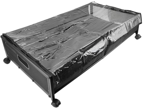 Fabater Almacenamiento Debajo De La Cama Con Ruedas, Cajones Organizadores De Metal Con Ruedas De Gran Capacidad, Contenedores De Almacenamiento Debajo De La Cama Para Ropa De Zapatos