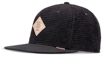 Djinns 6P SB Waffle Cord Keps Damer/Herrar - snapback cap basebollkeps flat brim hatt Snapback, med skärm Vinter höst-vinter - One Size svart