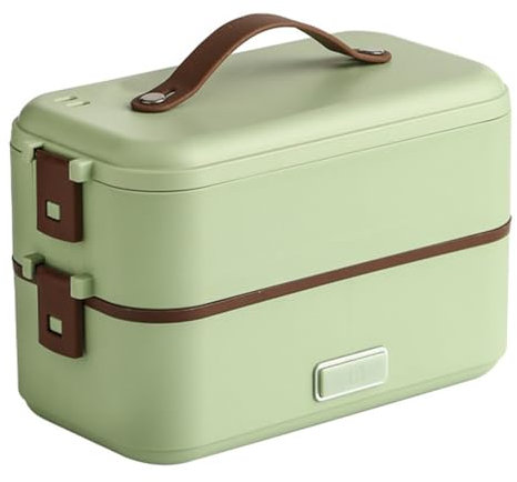 Lunch Box Elettrico, Scaldavivande, Box Autoriscaldante con Acciaio Inossidabile 304, Lunch Box A 2 Strati, Lunch Box Caldo per Adulti, A Tenuta Stagna E Spegnimento Automatico, per Auto/Camion/casa