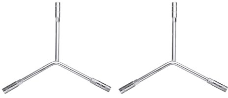 sourcing map 2pcs Y-Shaped 3 Way Socket Wrench 8mm 9mm 10mm Long Arm Y-Type 6-Point Hexagon Spanner Hex Wrench Torque Spanner Socket for Car Motorcycle Repair Hardware Tools