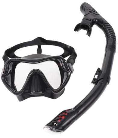 BCOATH 1satz Schnorchelmaske Kit Für Und Vollgesichtsmaske Mit Anti-Fog Technologie Schnorcheln Equipment Robust Und Einfach Zu Verwenden Schwarz