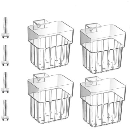 Naisfei Fish Tank Plant Cup,4 Pcs Aquarium Plant Holder,Hanging Aquarium Planter with Hole,Pot Decorations Accessories for Fish Tank Supplies