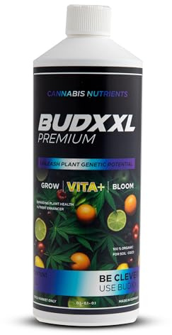 BUDXXL Vita+ Vitamin-Amino-Booster - Premium Grow-Dünger - Der Booster für Wachstum & Blüte-Phase, ideal für Living-Soil, organisch und vegan, Made in Germany (1 Liter)