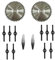 14 pcs Brush Cutter Blade Metal Blades, 6in Lawn Mower Blades, Cordless Strimmer Blades Grass Trimmer Replacement Blades