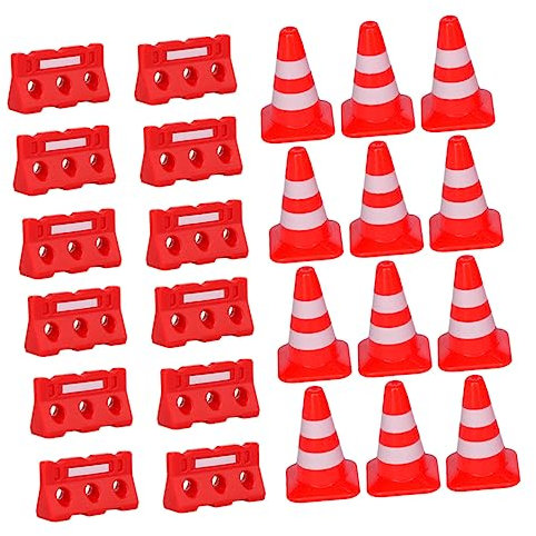 UPKOCH 48stücke Mini Straßensperren Spielzeug Simulation Straße Zäune Junge Mädchen Verkehrs Kognitiven Spielzeug