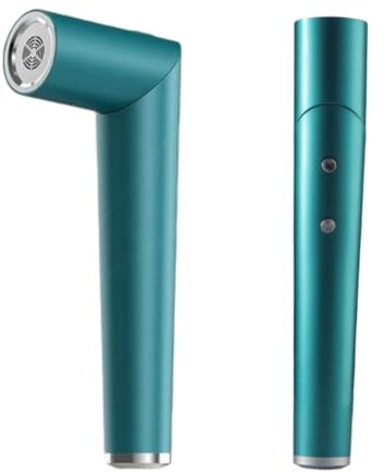 Secador de pelo inalámbrico con mango plegable, secador de viaje con batería, boquillas y cargador rápido, secador de aire frío, recargable para viajes, camping y dormitorios(Green)